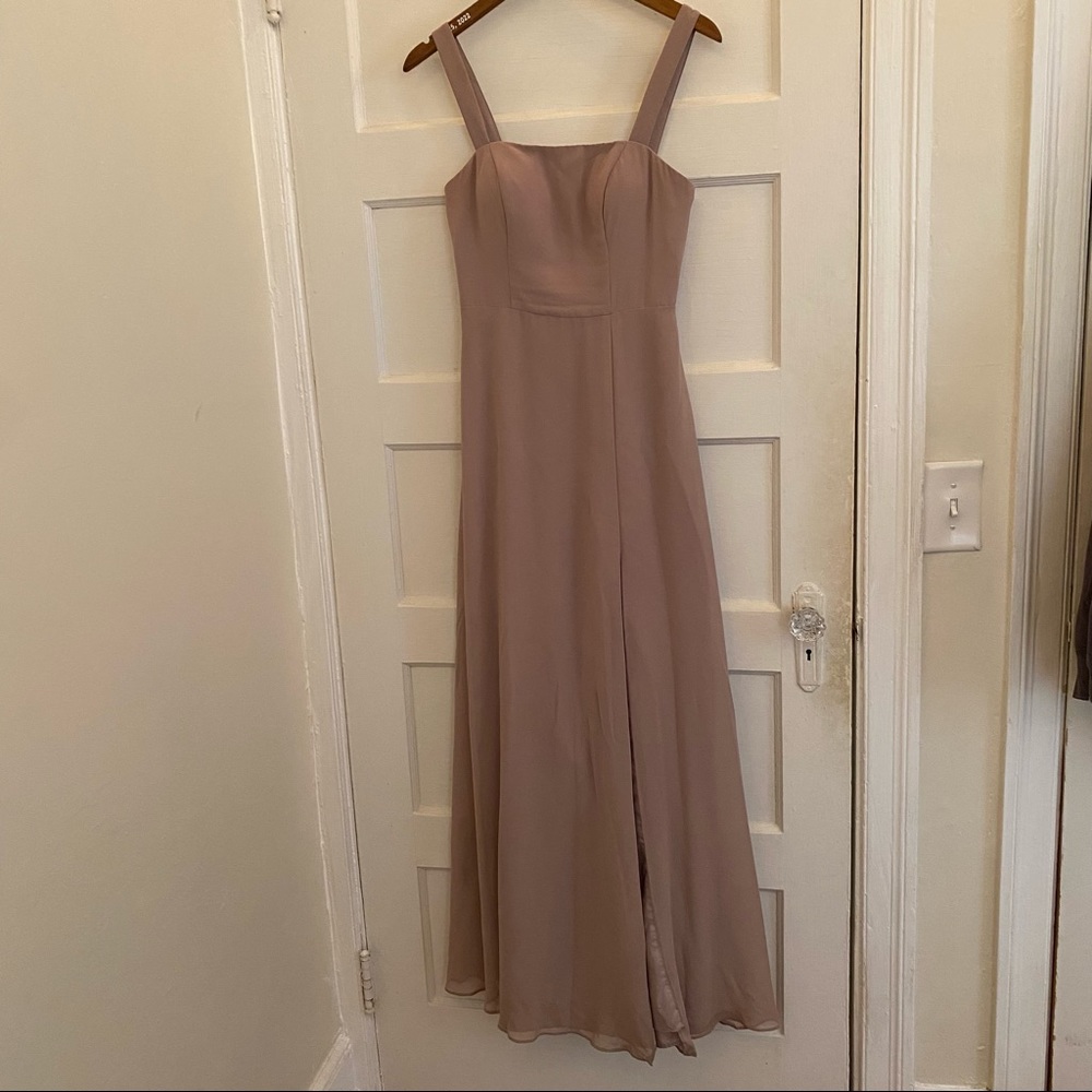 AZAZIE Jay Bridesmaid Dress in Taupe